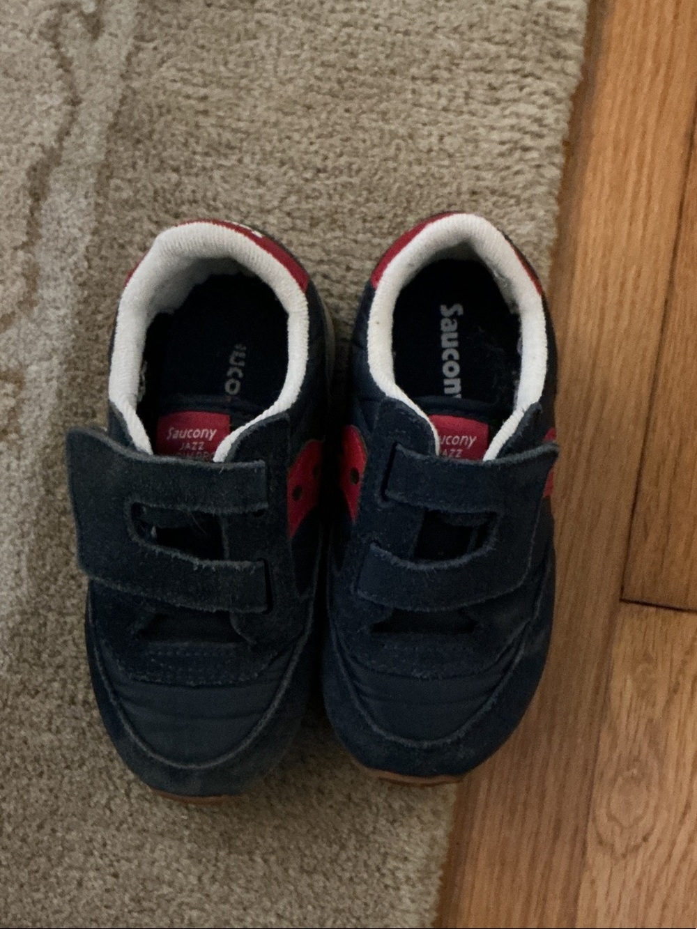 Saucony Kids Navy and Red Velcro Sneakers